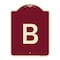 Signmission Designer Series Sign W/ Letter B, Burgundy Heavy-Gauge Aluminum Sign, 24" x 18", BU-1824-22962 A-DES-BU-1824-22962 - alternate 1